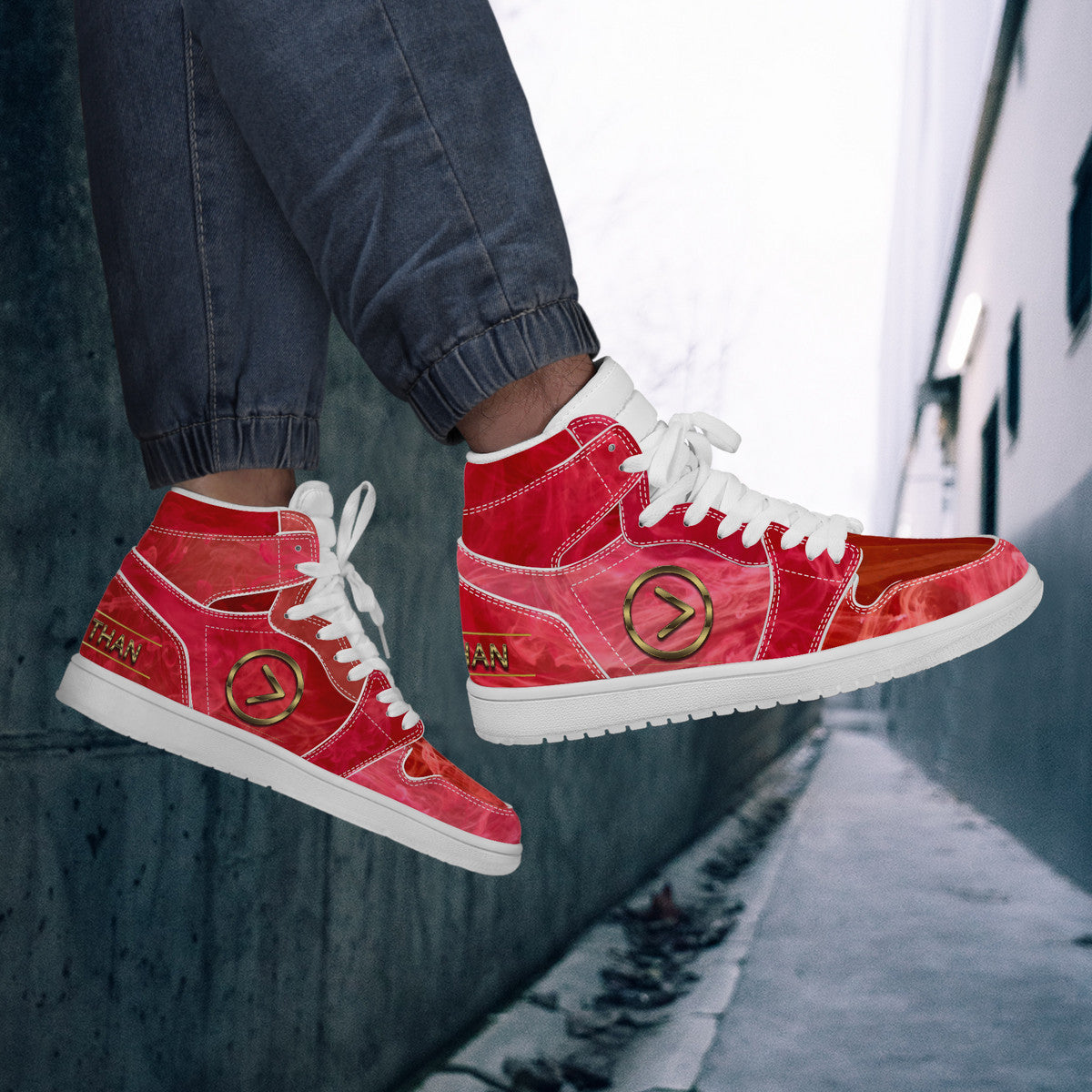 Popsicle High Top Synthetic Leather Sneaker