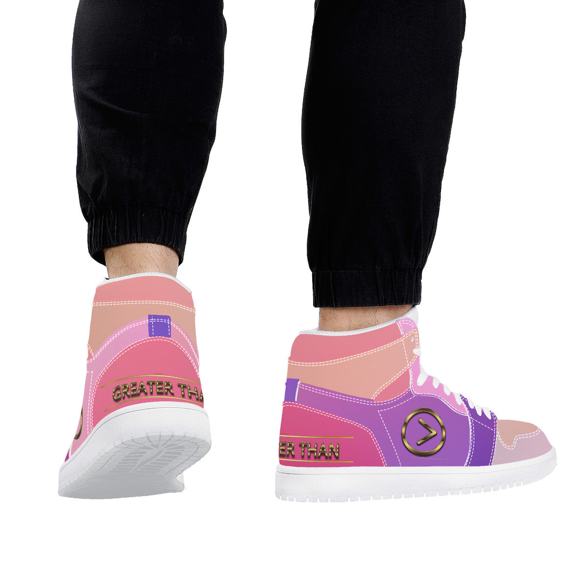 Cotton Candy- High Top Synthetic Leather Sneaker