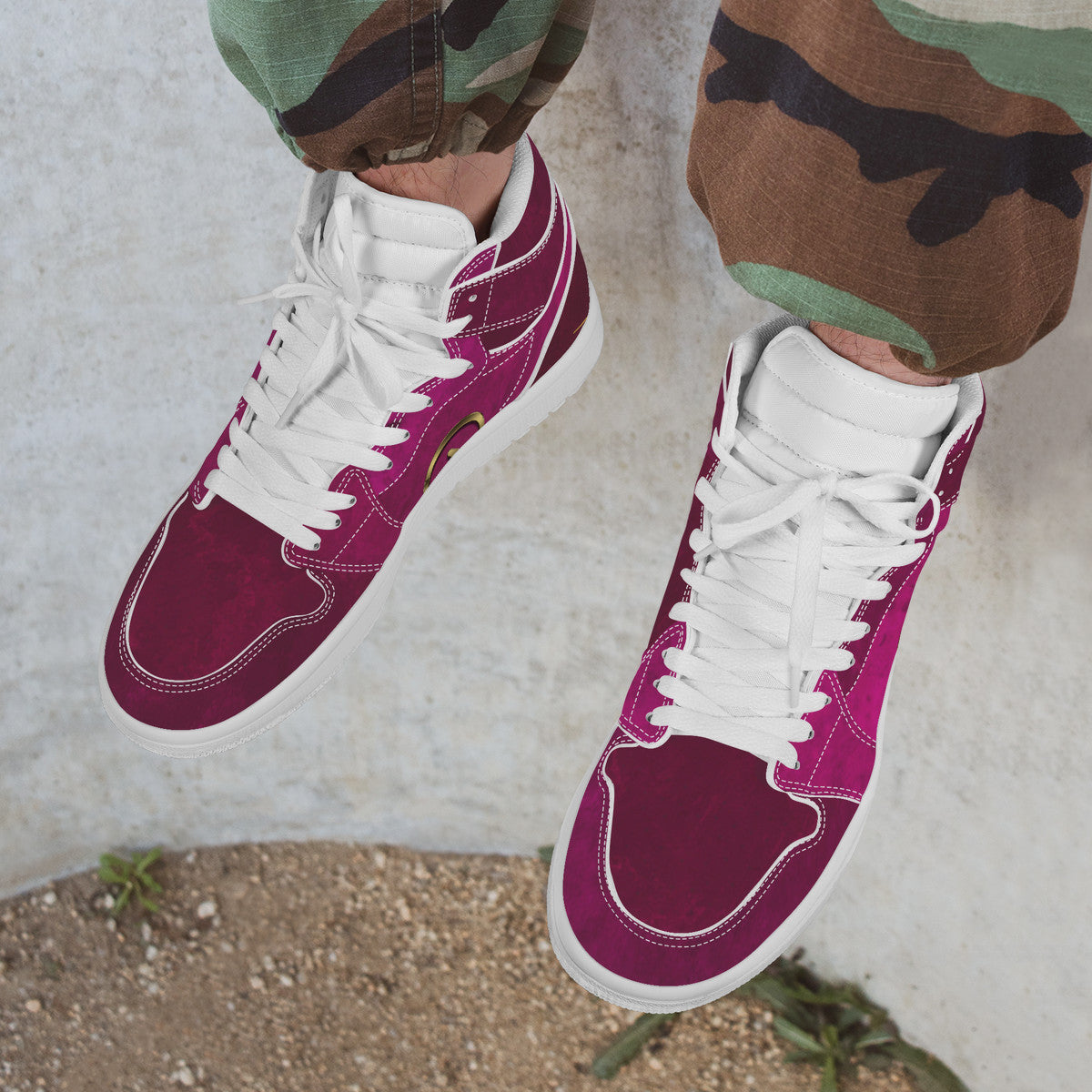 Wine Country- High Top Synthetic Leather Sneaker