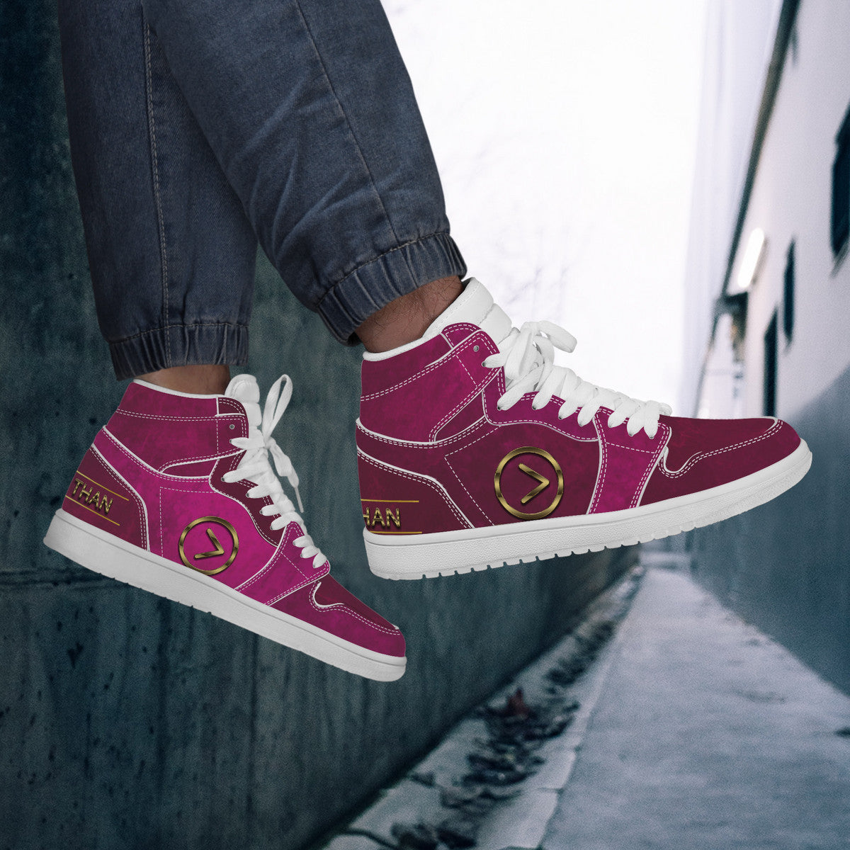 Wine Country- High Top Synthetic Leather Sneaker