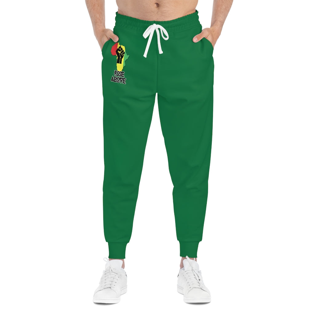 Rise Above: RBG Pride Green Athletic Joggers