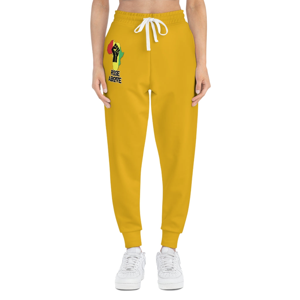 Rise Above: RBG Pride Yellow Athletic Joggers