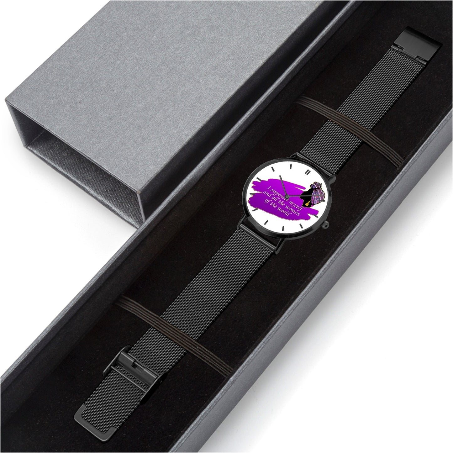 Empowered Woman Ultra-thin Stainless Steel Quartz Watch (With Indicators)