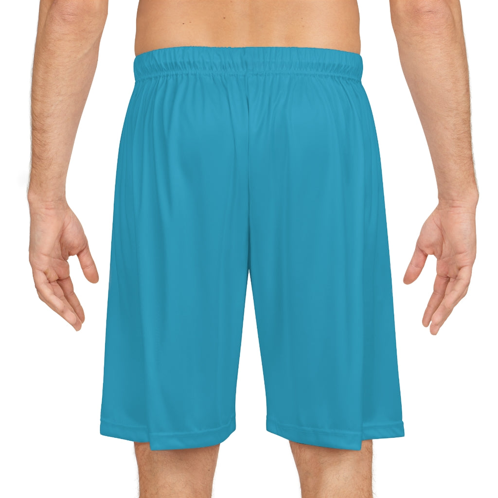 Rise Above: Coat of Many Colors-Ocean Blue Basketball Shorts
