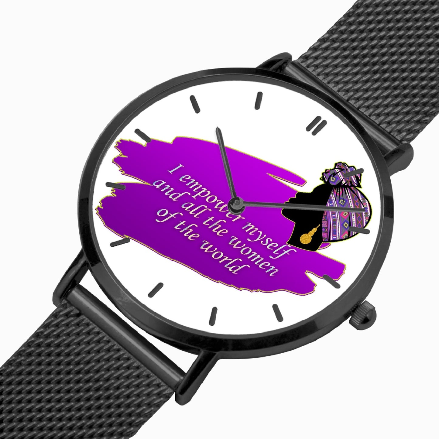 Empowered Woman Ultra-thin Stainless Steel Quartz Watch (With Indicators)
