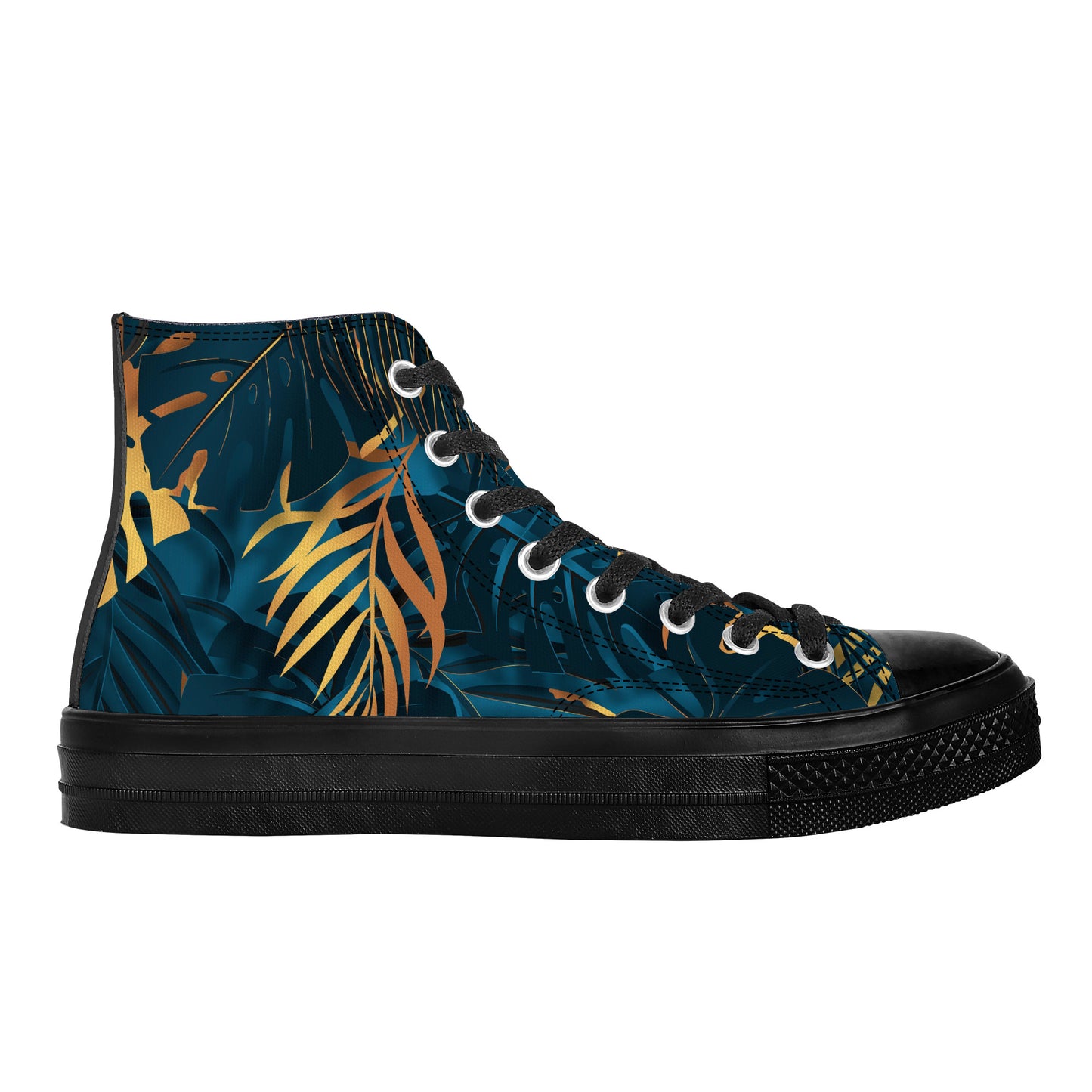 Gold Coast High Top Canvas Shoes - Black