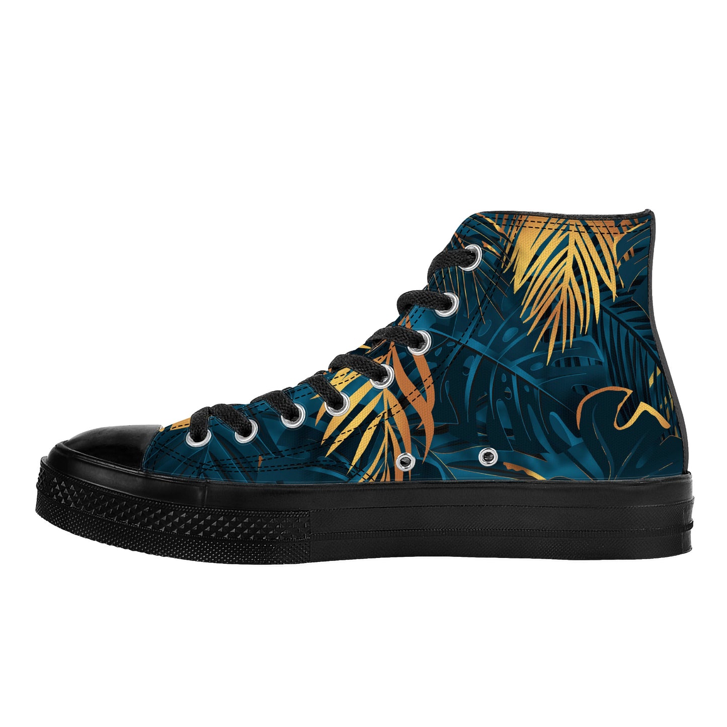 Gold Coast High Top Canvas Shoes - Black