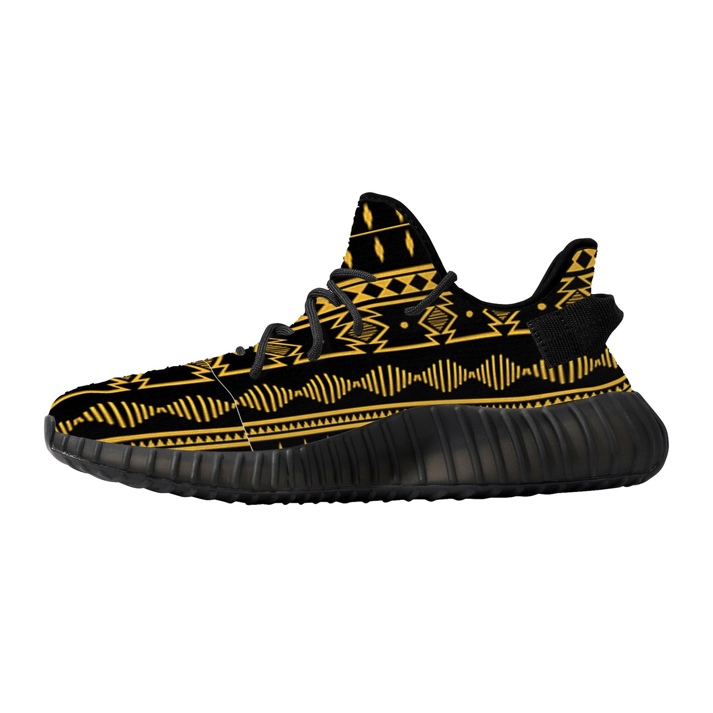 Royalty- Breathable Mesh Knit Sneaker - Black