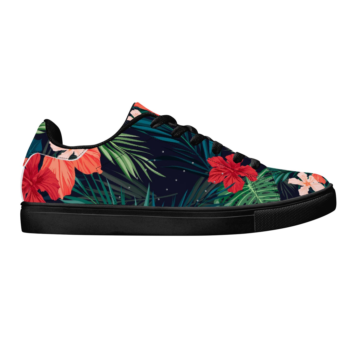 Paradise Low-Top Synthetic Leather Sneakers - Black