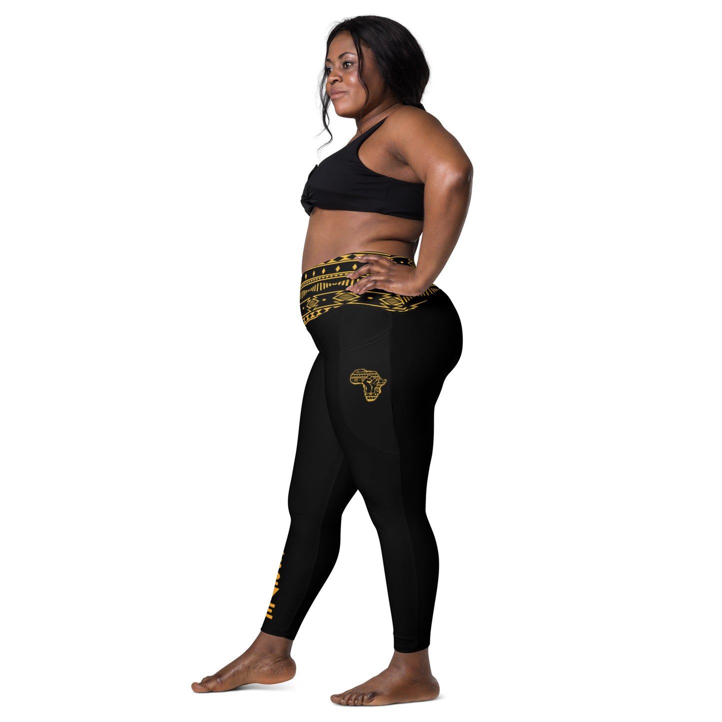 Rise Above-Royalty: Crossover leggings with pockets