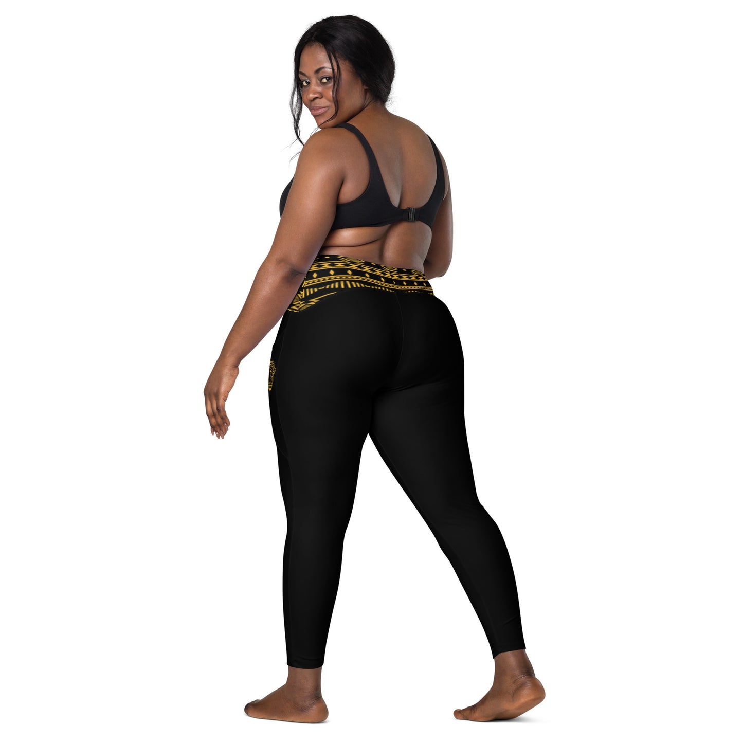 Rise Above-Royalty: Crossover leggings with pockets