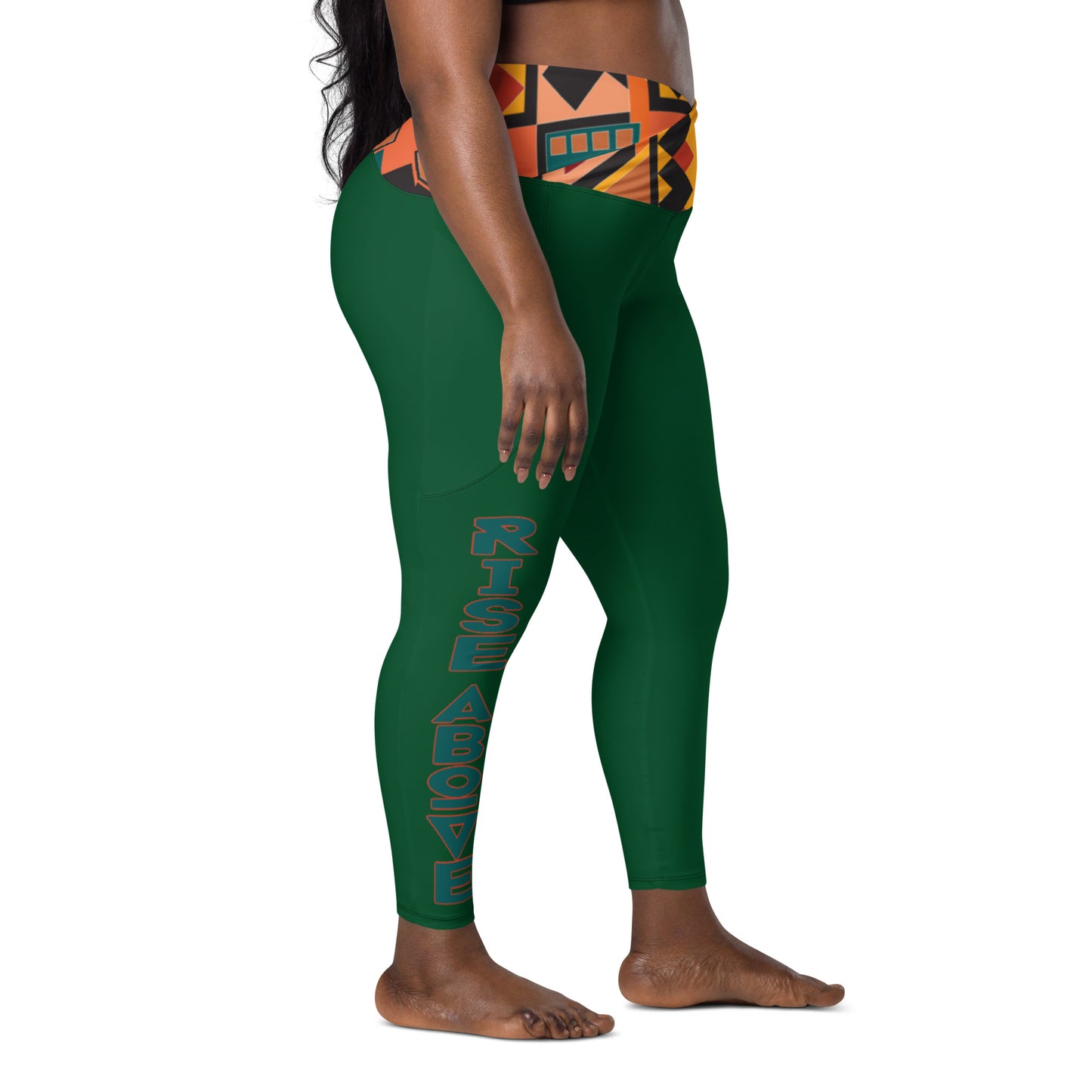 Rise Above: Live and in Color Crossover leggings with pockets