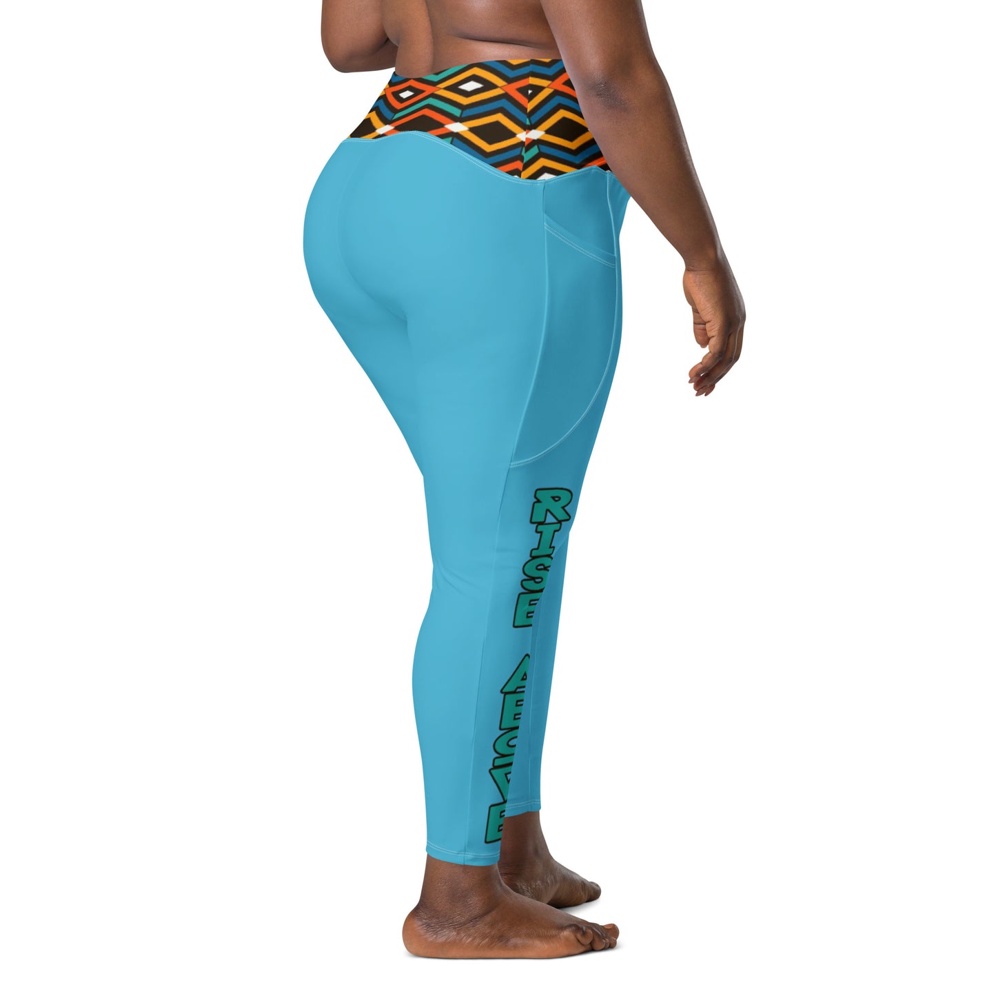 Rise Above: Coat of Many Colors Crossover leggings with pockets