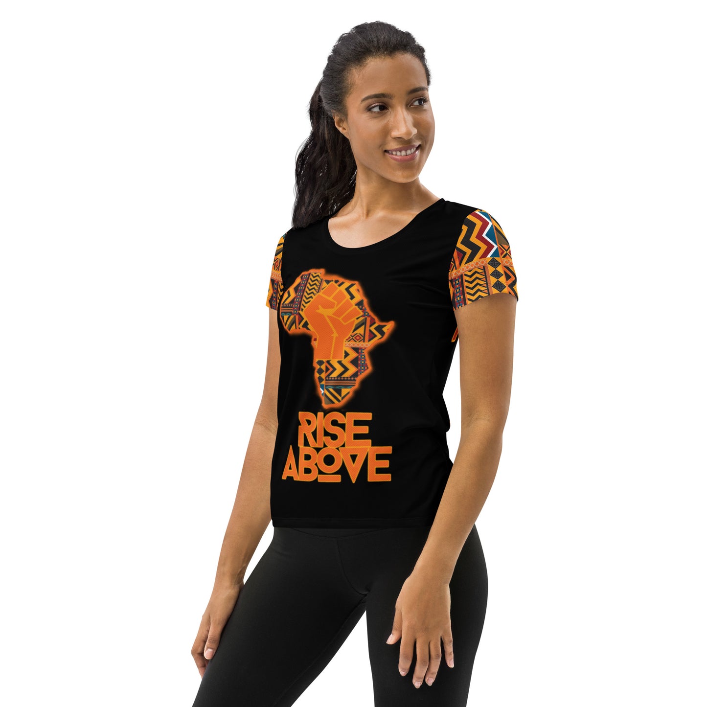 Rise Above: Village Rebel Nights- Women's Athletic T-shirt