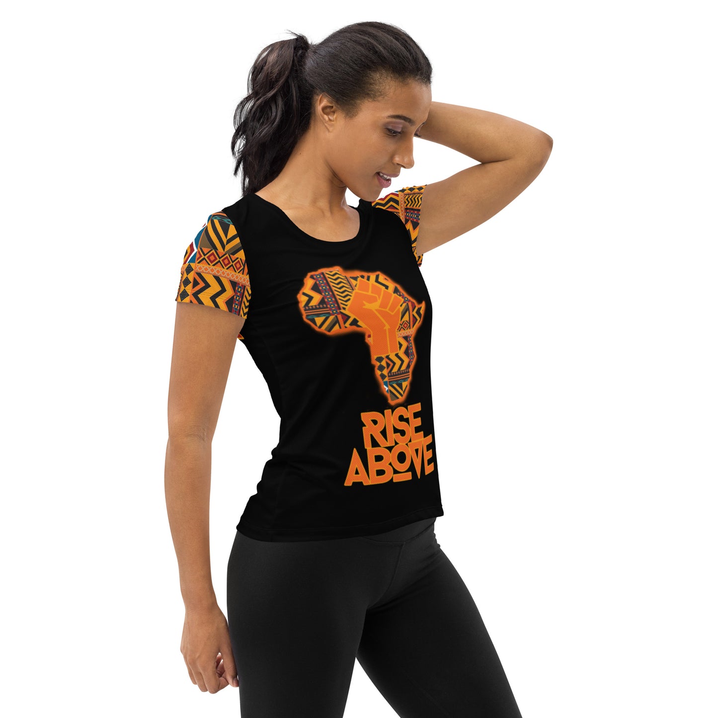Rise Above: Village Rebel Nights- Women's Athletic T-shirt