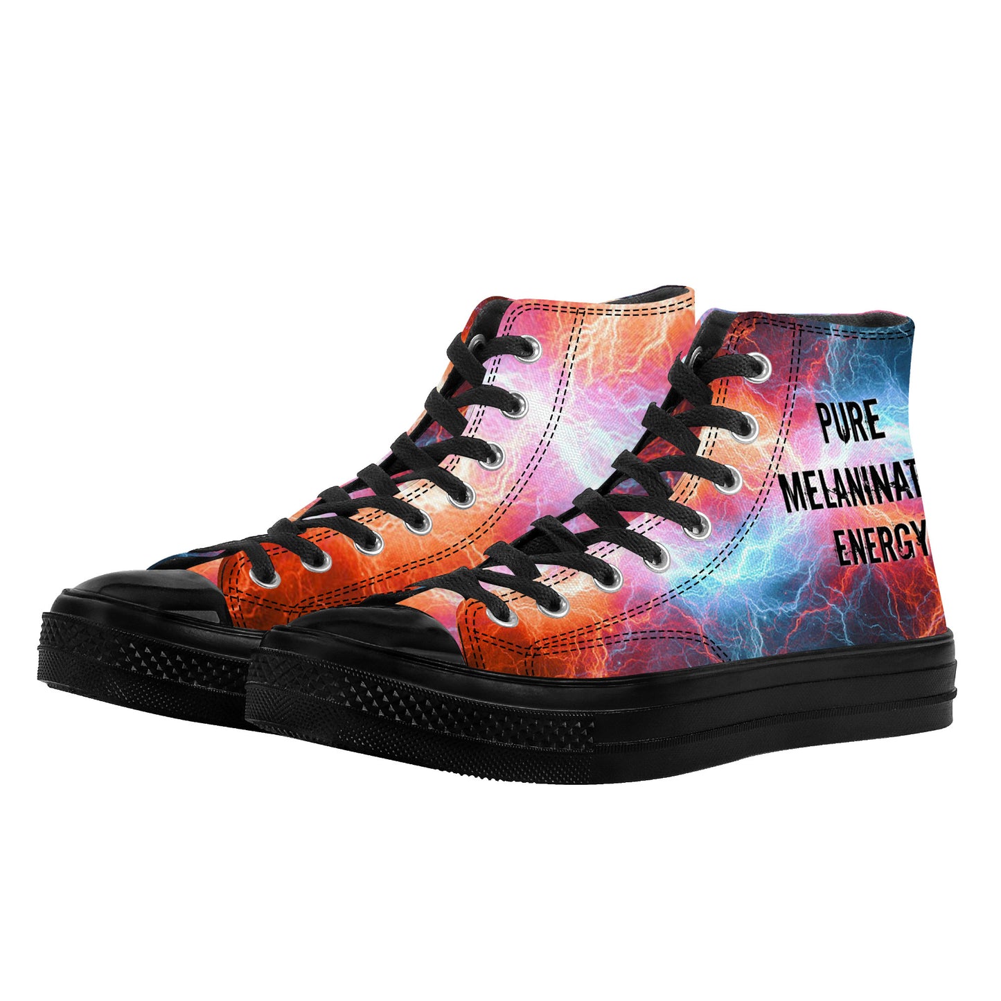 Pure Energy High Top Canvas Shoes - Black