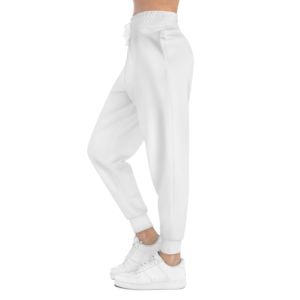 Rise Above: RBG Pride White Athletic Joggers