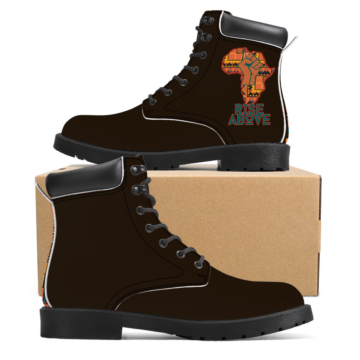 Rise Above- Chocolate Brownie: Synthetic Leather Boots