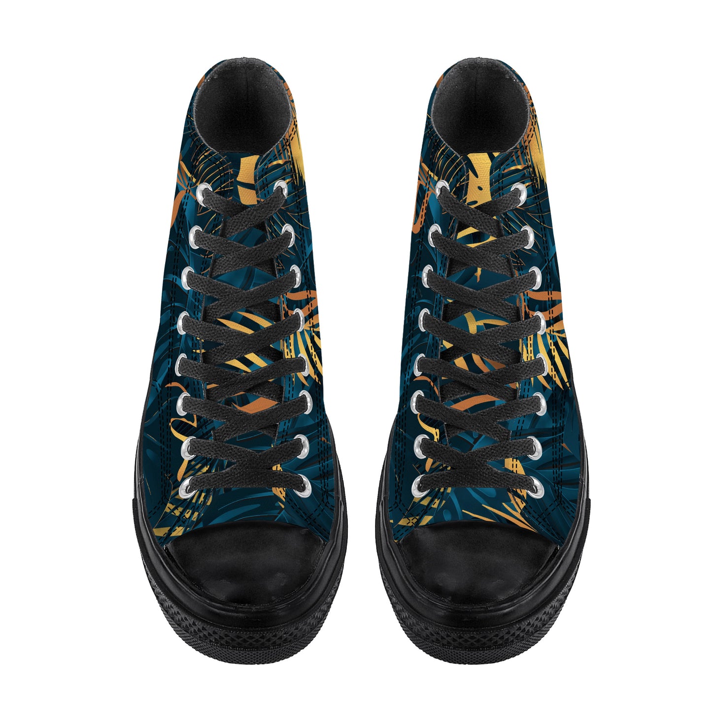Gold Coast High Top Canvas Shoes - Black