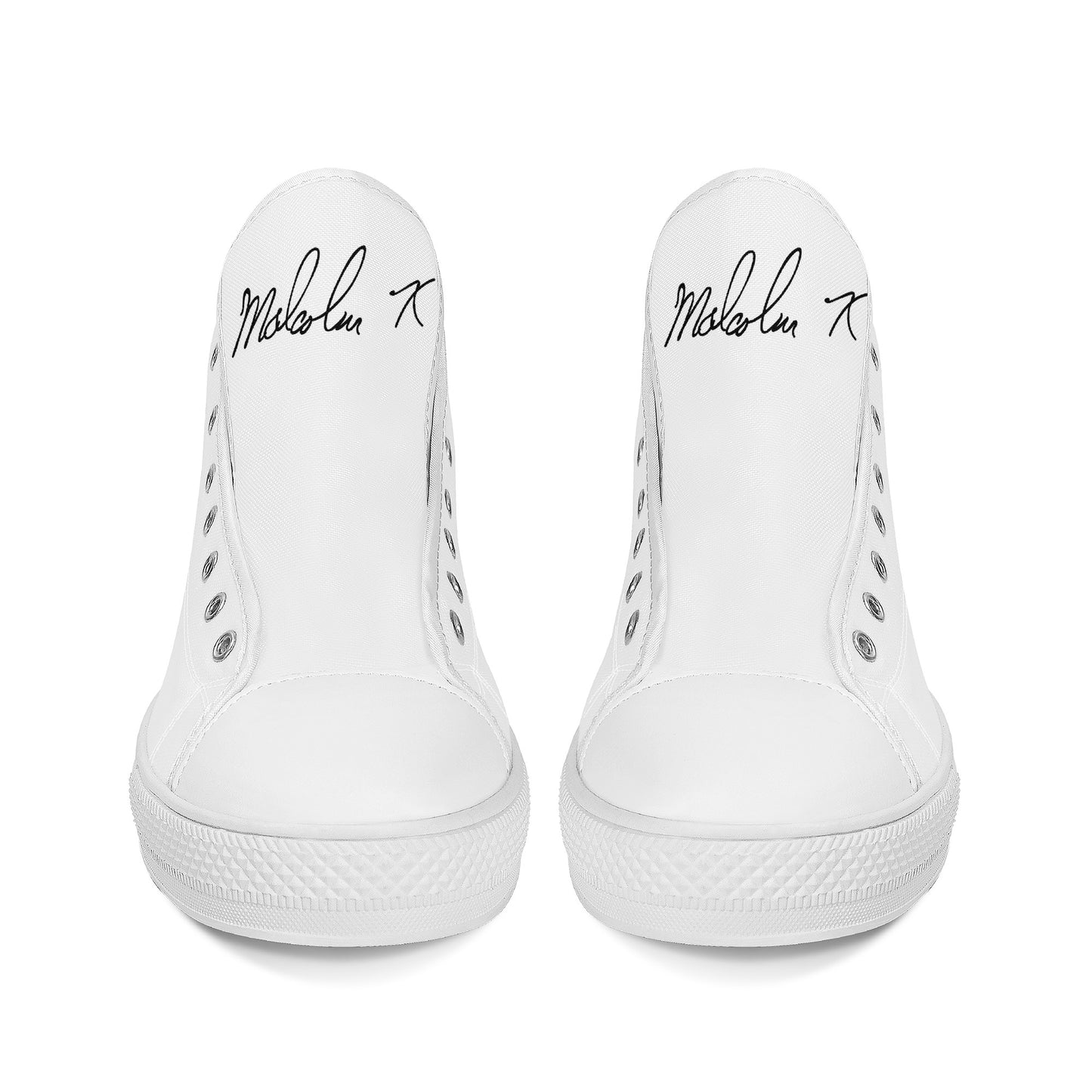 Brother Malcolm High-Top Canvas Shoes With Customized Tongue - White