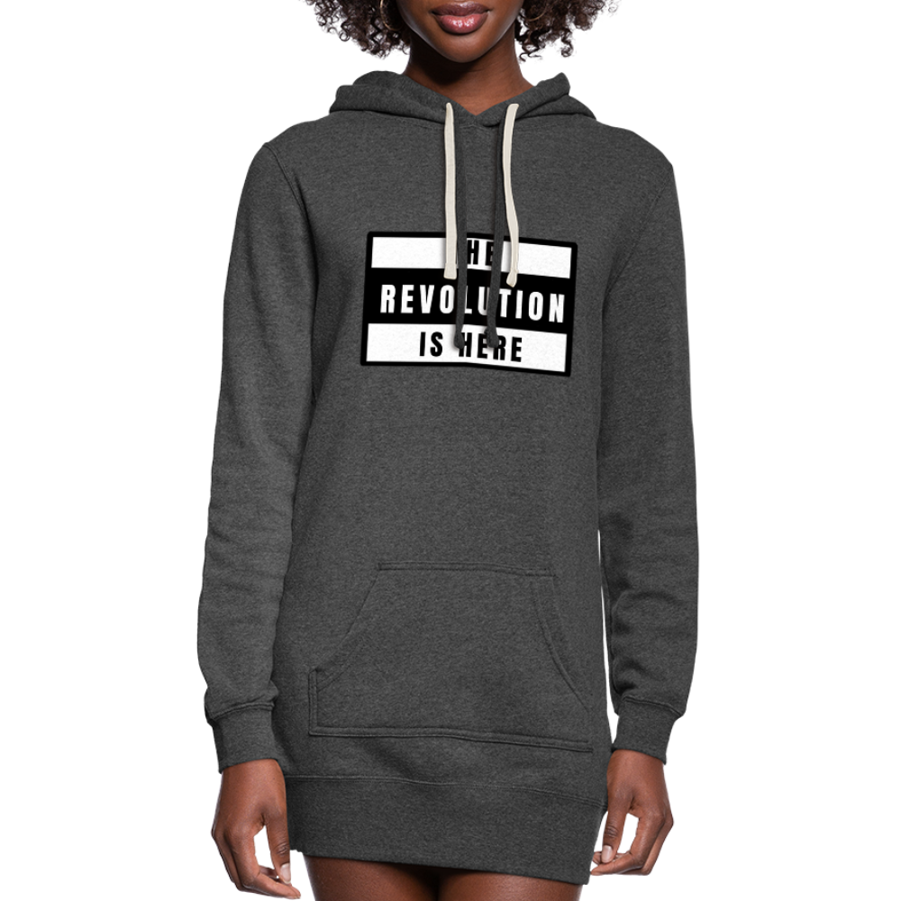 The Revolution Is Here-Women's Hoodie Dress - heather black