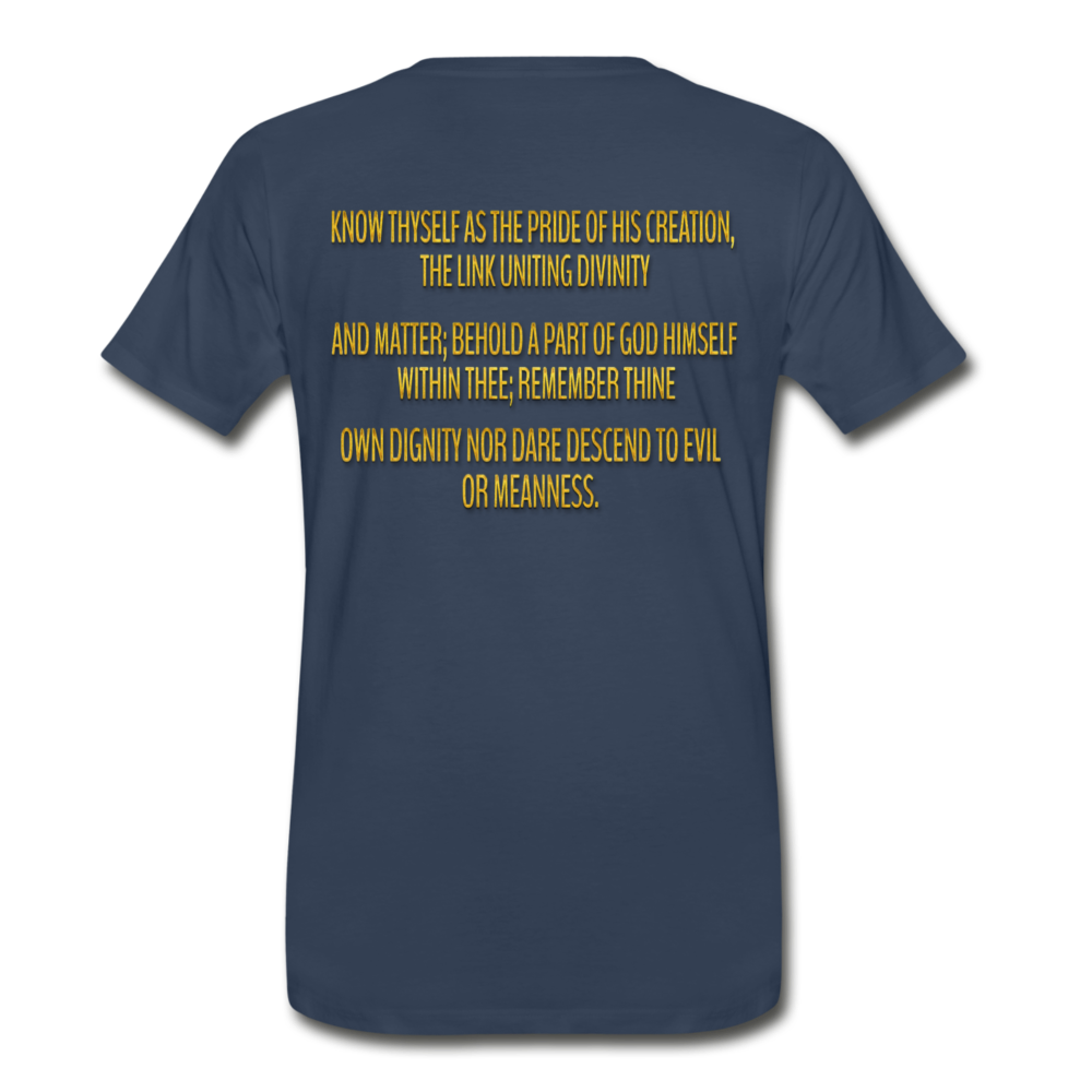 Know Thyself-Men’s Premium Organic T-Shirt - navy