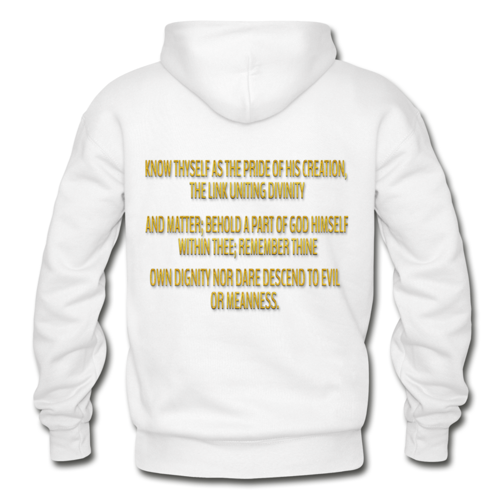 Know Thyself Heavy Blend Adult Hoodie - white