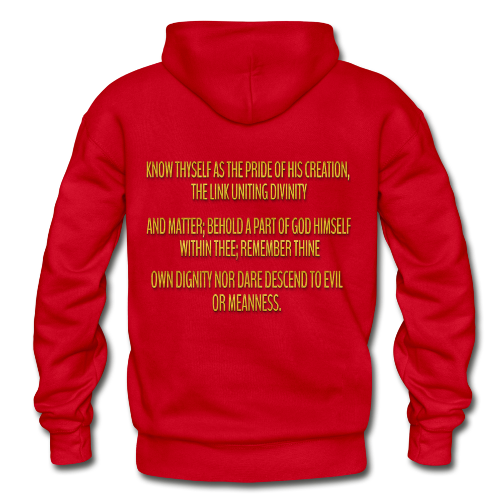 Know Thyself Heavy Blend Adult Hoodie - red