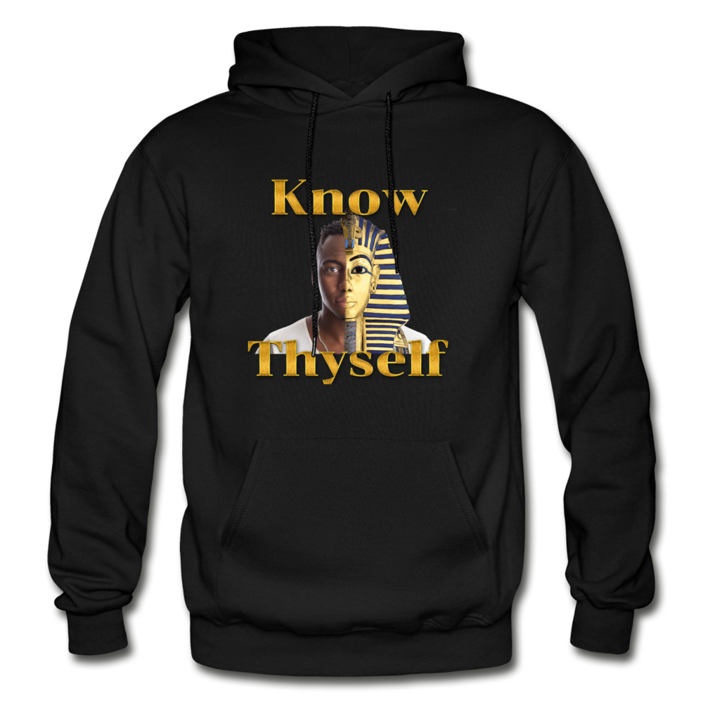 Know Thyself Heavy Blend Adult Hoodie - black