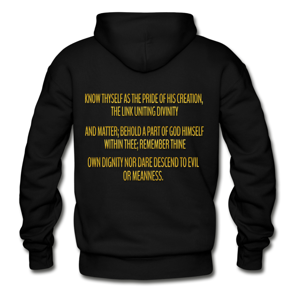 Know Thyself Heavy Blend Adult Hoodie - black