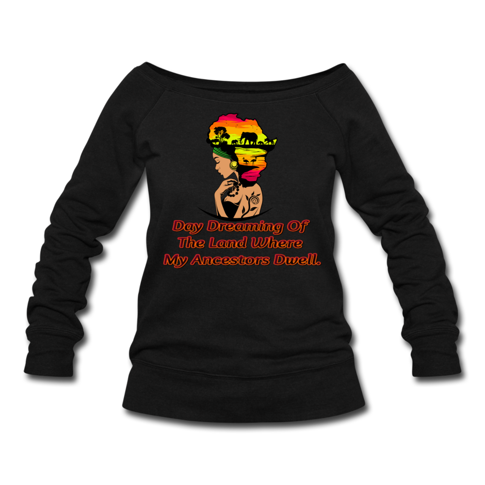 Day Dream Women's Wideneck Sweatshirt - black