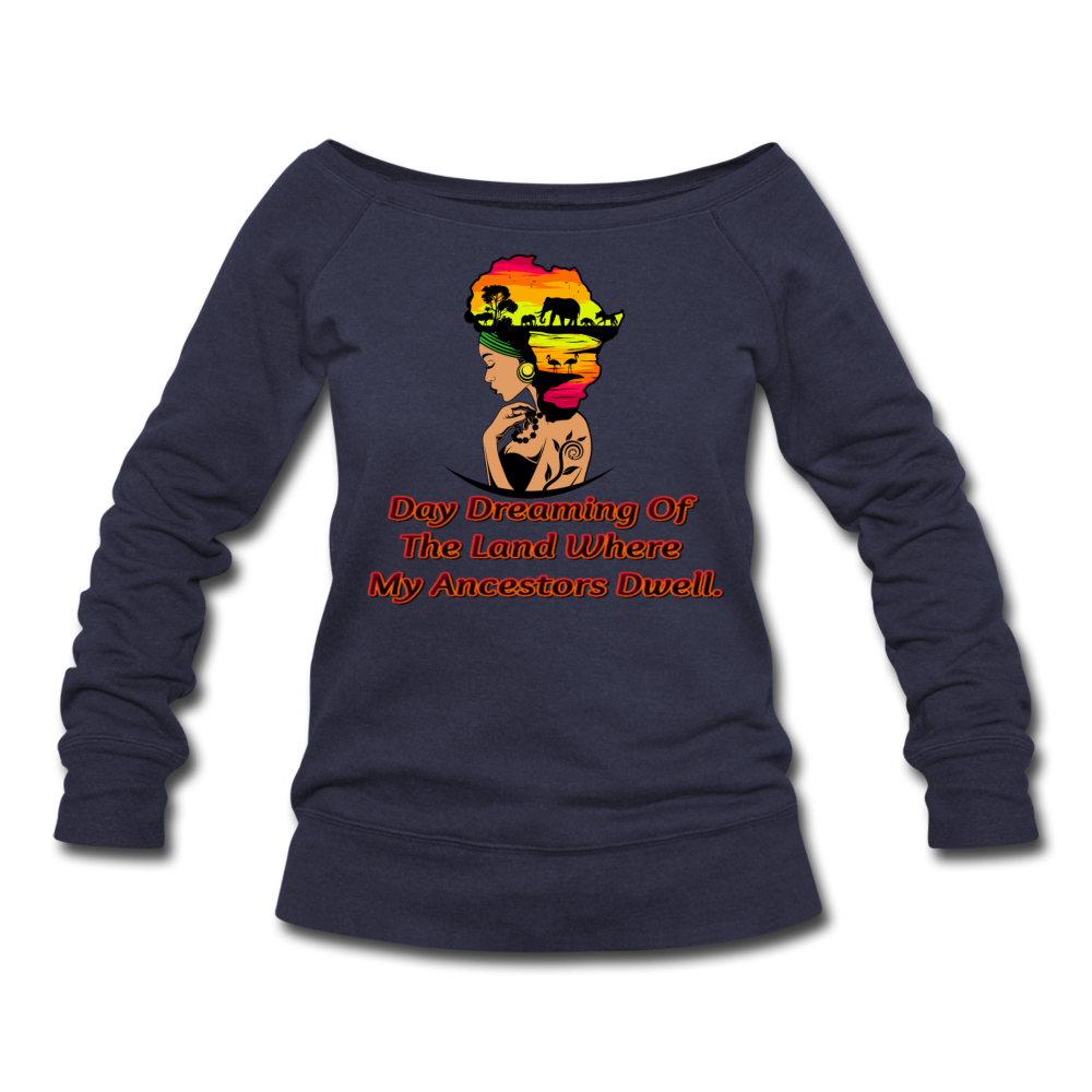 Day Dream Women's Wideneck Sweatshirt - melange navy