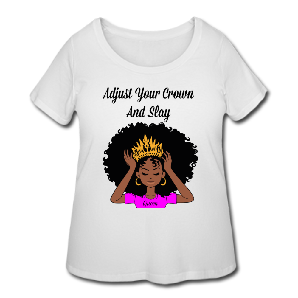 Slay Queen-Women’s Curvy T-Shirt - white