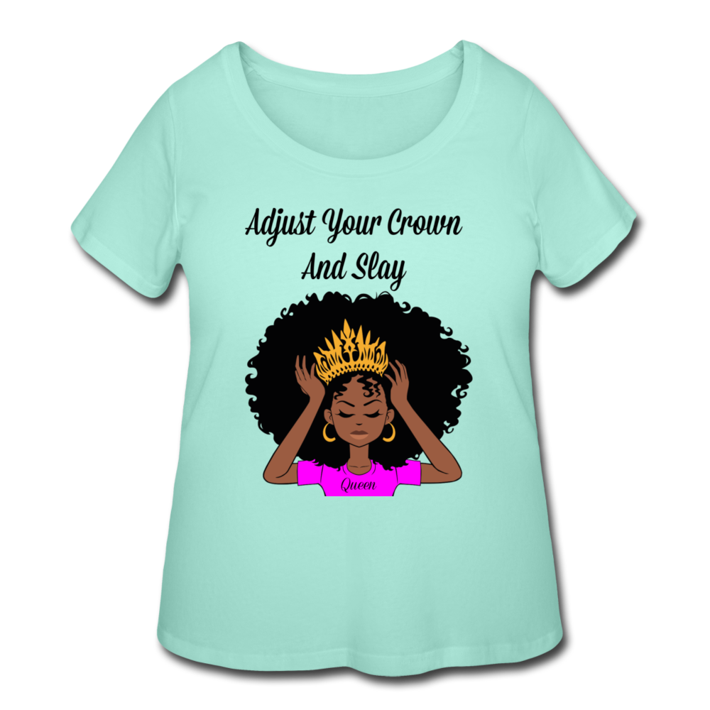 Slay Queen-Women’s Curvy T-Shirt - mint