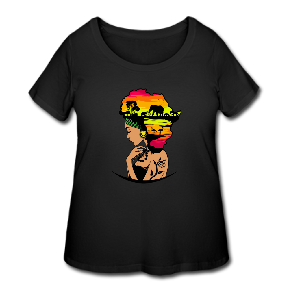 Africa -Curvy T-Shirt - black