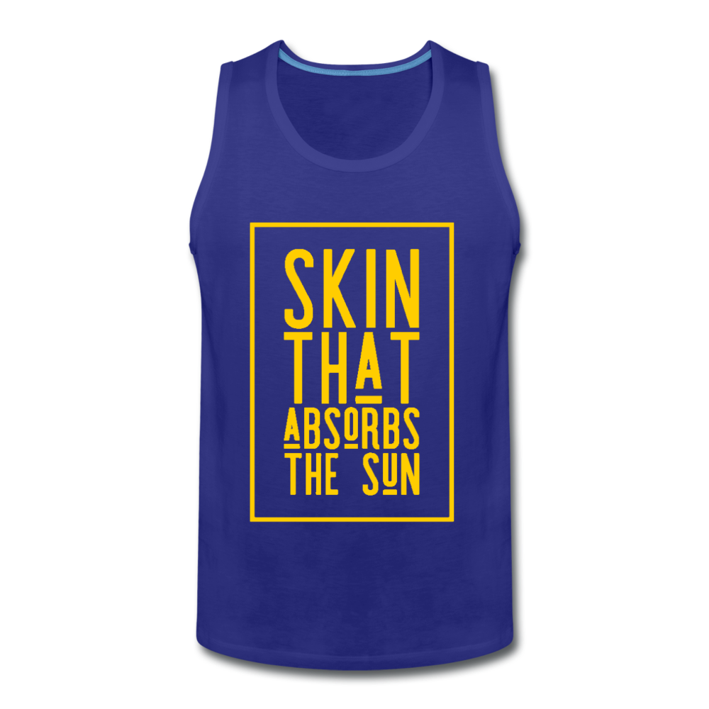 Skin That Absorbs The Sun-Men’s Premium Tank - royal blue