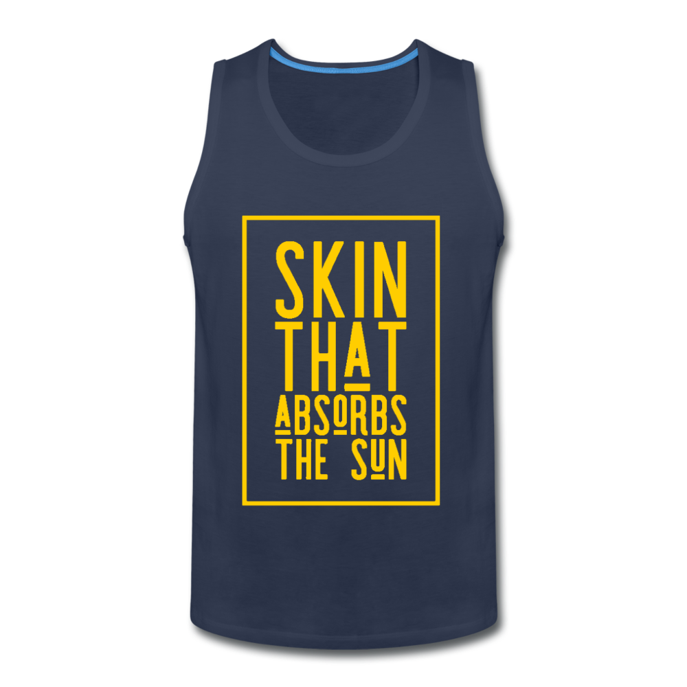 Skin That Absorbs The Sun-Men’s Premium Tank - navy