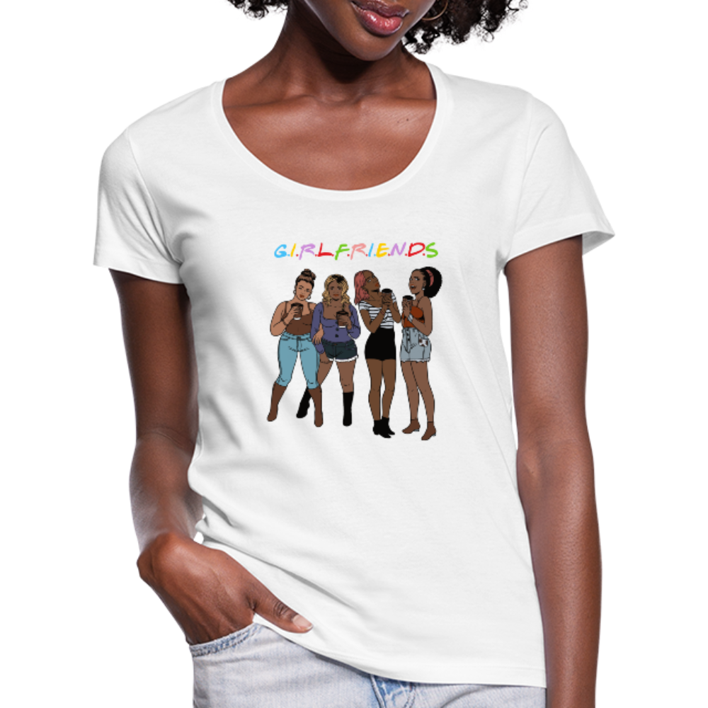 Girlfriends-Women's Scoop Neck T-Shirt - white