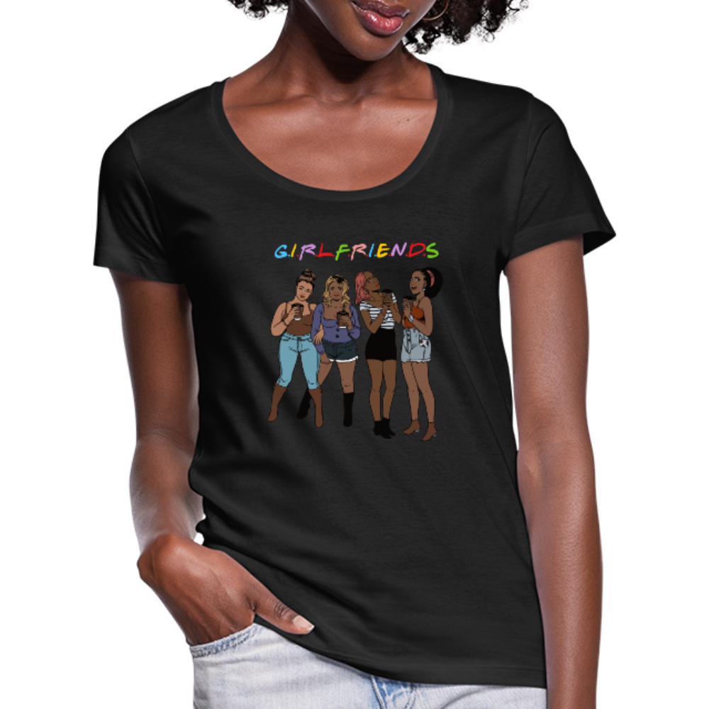 Girlfriends-Women's Scoop Neck T-Shirt - black