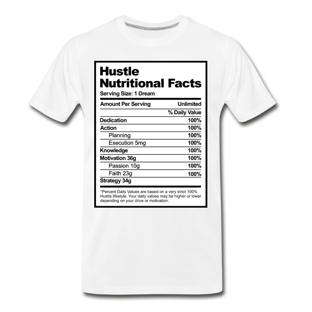 Hustle Facts-Men's Premium T-Shirt - white