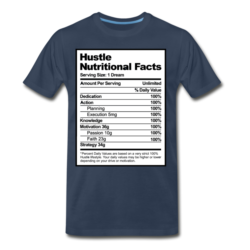 Hustle Facts-Men's Premium T-Shirt - navy