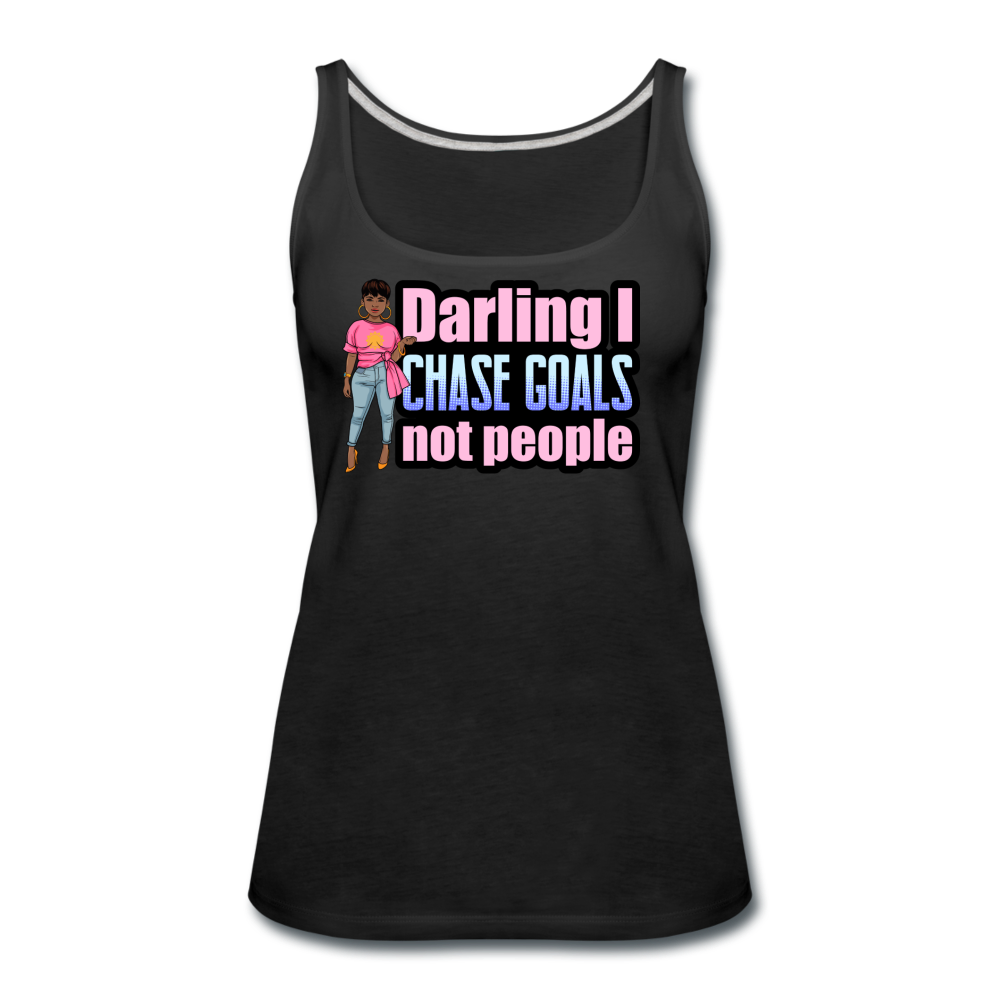 Goal Chaser-Women’s Premium Tank Top - black