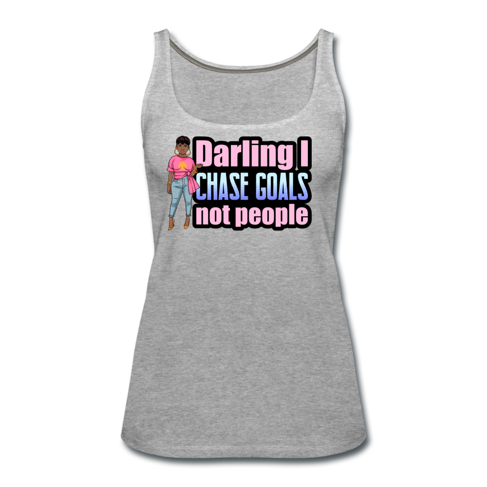 Goal Chaser-Women’s Premium Tank Top - heather gray