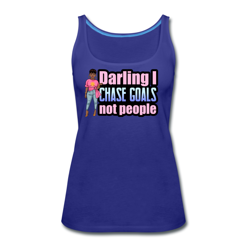 Goal Chaser-Women’s Premium Tank Top - royal blue