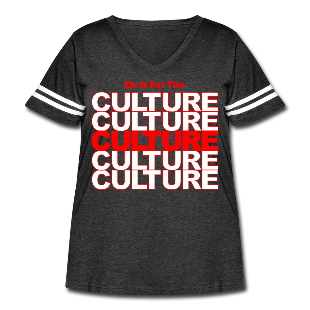 Do It For The Culture-Women's Curvy Vintage Sport T-Shirt - vintage smoke/white