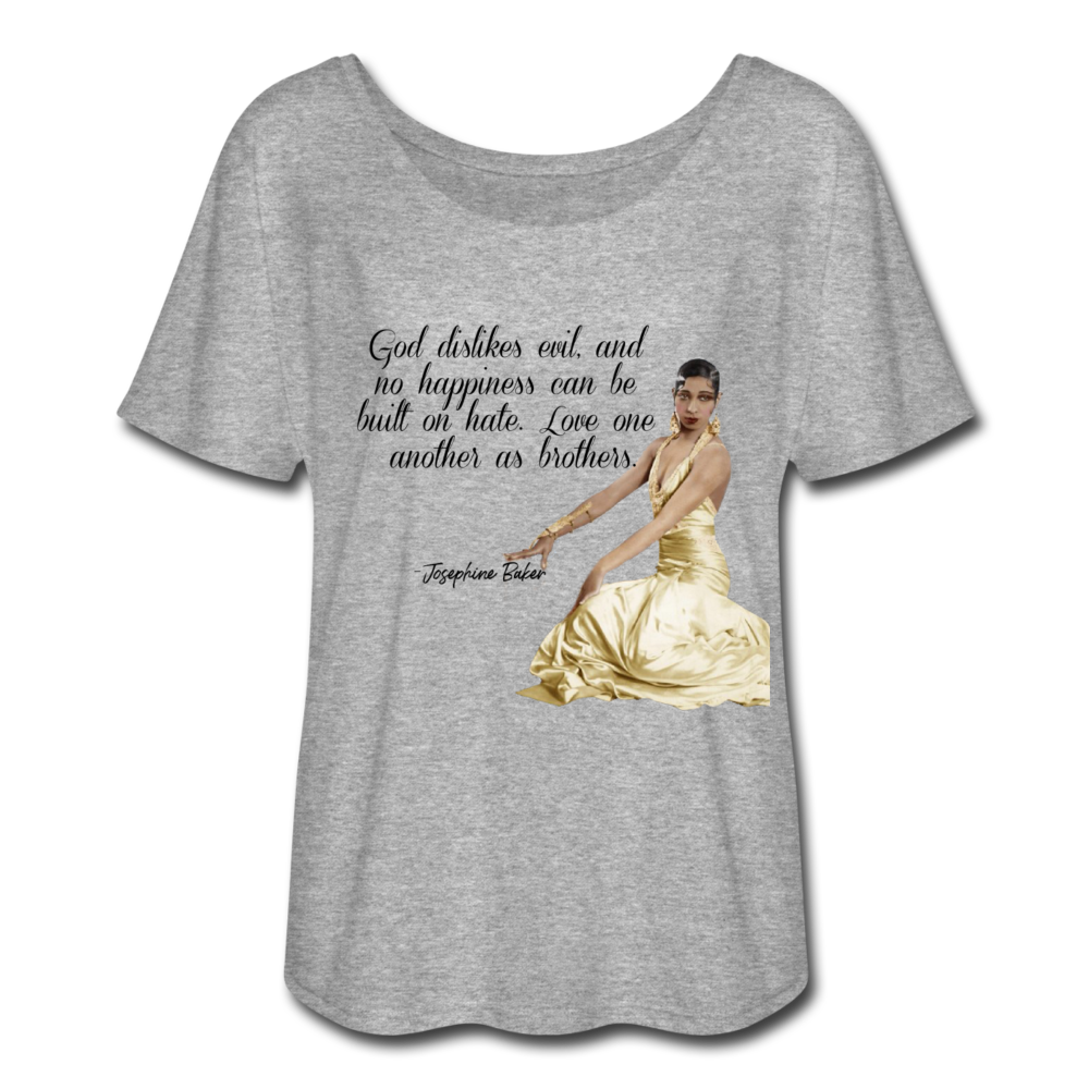 Josephine Baker-Women’s Flowy T-Shirt - heather gray
