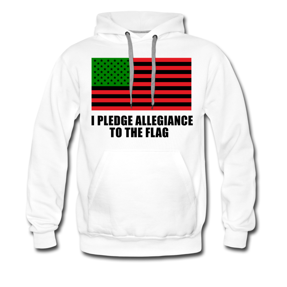 Black Pledge of Allegiance-Men's Premium Hoodie - white