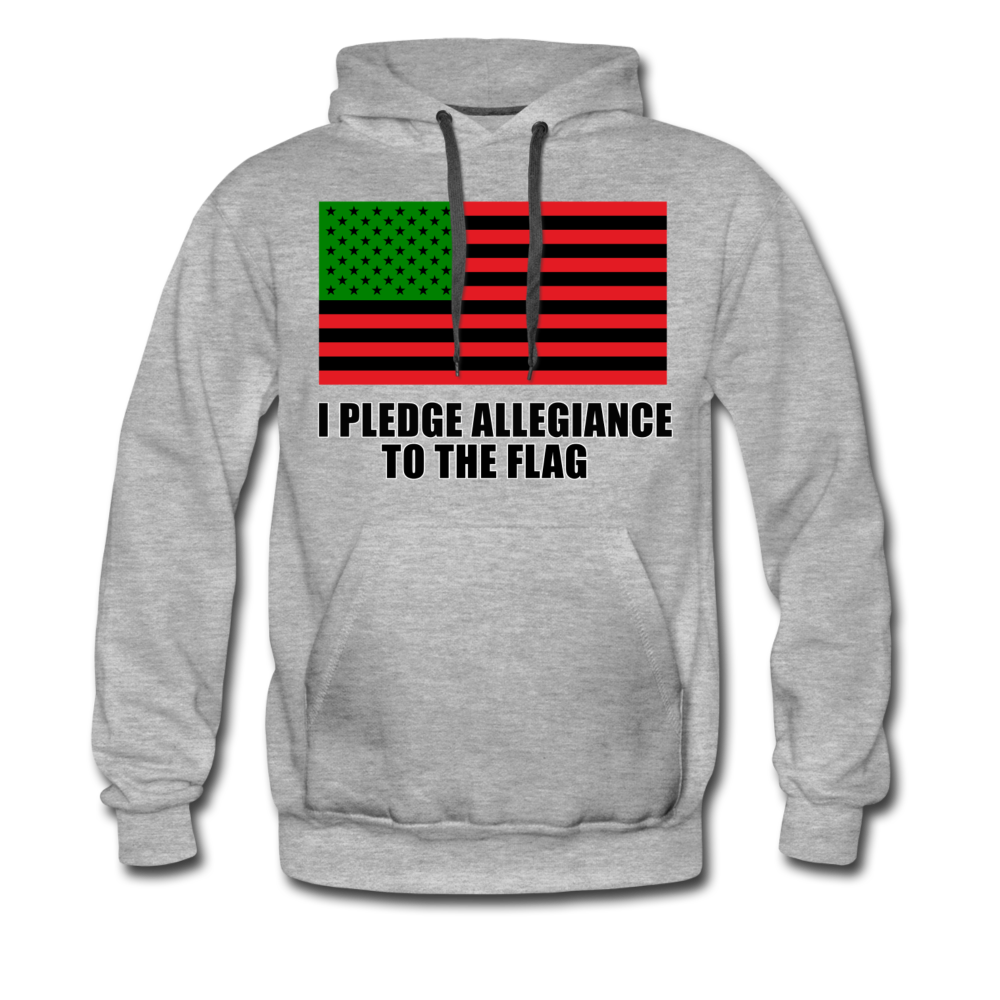 Black Pledge of Allegiance-Men's Premium Hoodie - heather gray