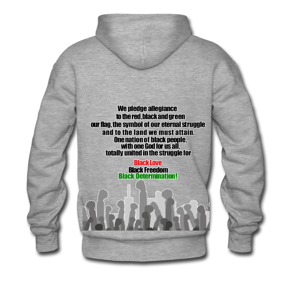 Black Pledge of Allegiance-Men's Premium Hoodie - heather gray