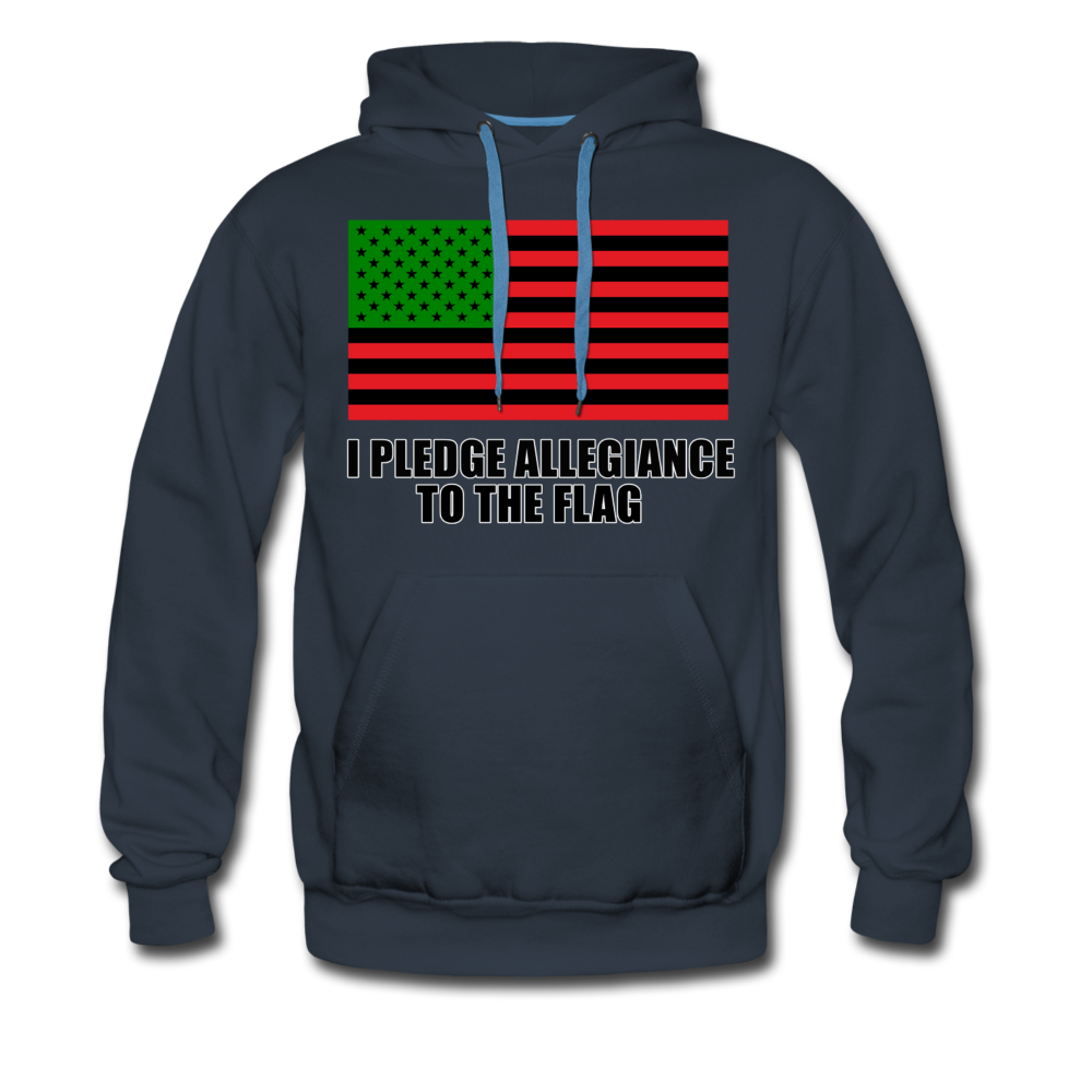 Black Pledge of Allegiance-Men's Premium Hoodie - navy